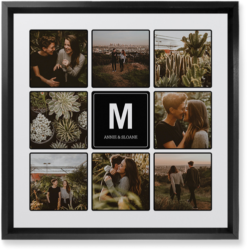 Photo Tiles Wall Art, Black, Single piece, Mounted, 12x12, Black, black
