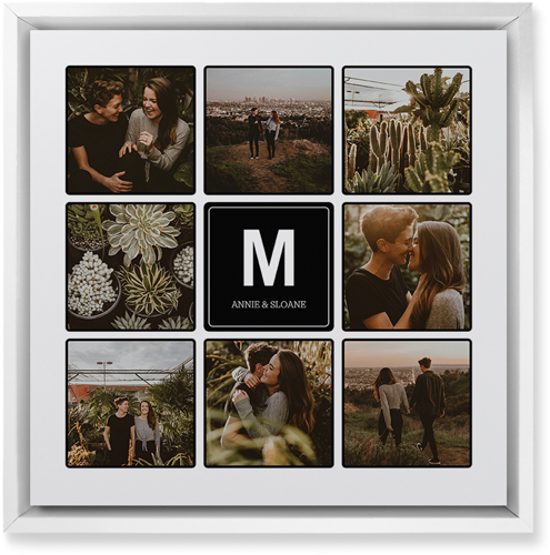 Photo Tiles Wall Art, White, Single piece, Mounted, 12x12, Black