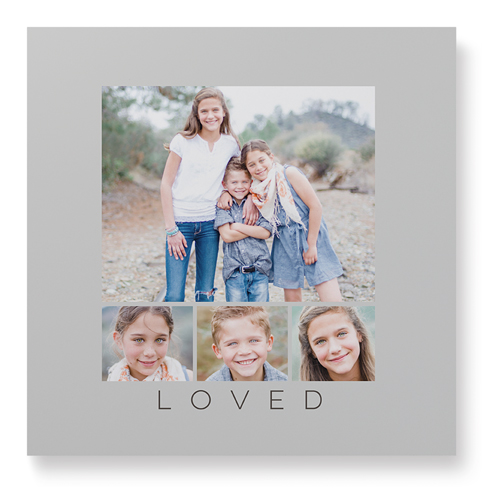 Four Real Wall Art, No Frame, Single piece, Mounted, 12x12, Gray, silver lining