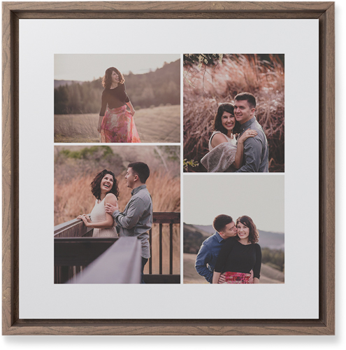 Four Winds Wall Art, Walnut, Single piece, Mounted, 12x12, White