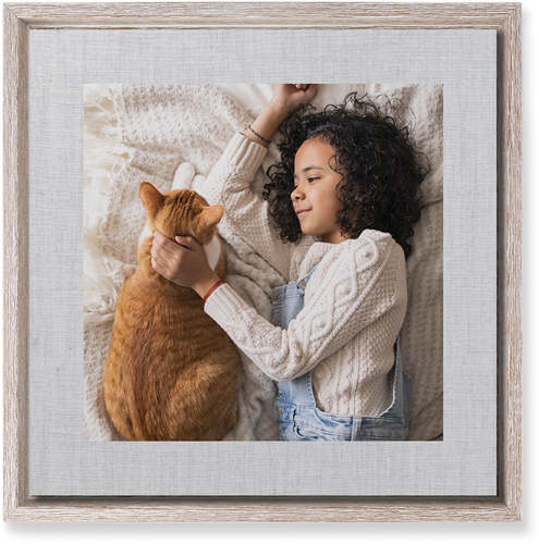 Full Frame One Wall Art, Rustic, Single piece, Mounted, 12x12, White, white