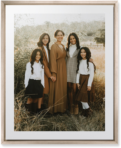 Simple Gallery of One Border Portrait Wall Art, Metallic, Single piece, Mounted, 16x20, Multicolor