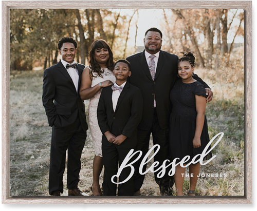 Blessed Letters Wall Art, Rustic, Single piece, Mounted, 16x20, White