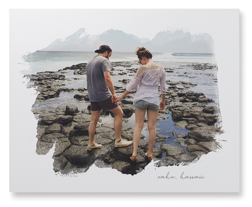 Brushstrokes Wall Art, No Frame, Single piece, Mounted, 16x20, White, white