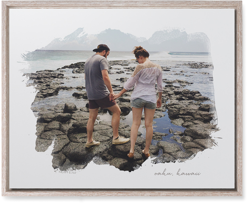 Brushstrokes Wall Art, Rustic, Single piece, Mounted, 16x20, White, white