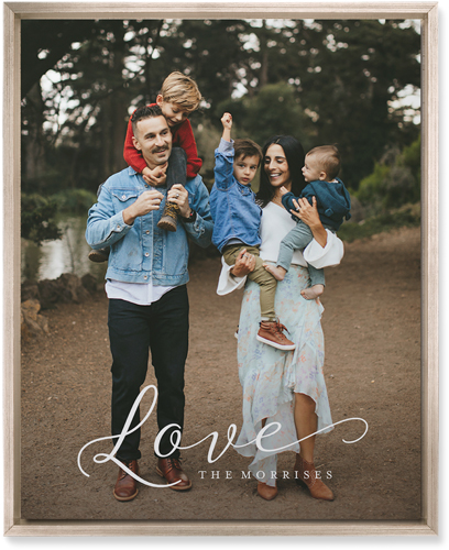 Just Love Portrait Wall Art, Metallic, Single piece, Mounted, 16x20, White