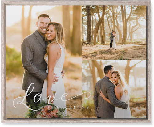 Just Love Trio Wall Art, Rustic, Single piece, Mounted, 16x20, White, white