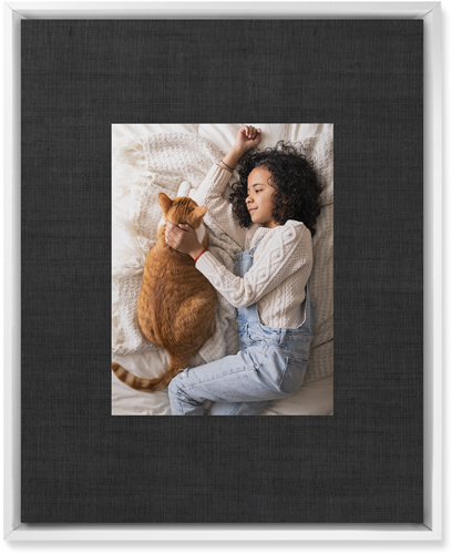 Full Frame One Wall Art, White, Single piece, Mounted, 16x20, Black, black