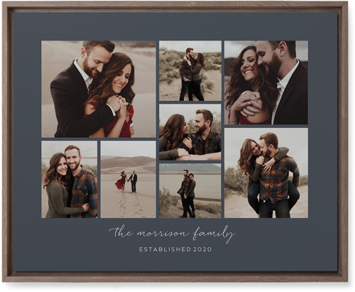 Pieces of Eight Wall Art, Walnut, Single piece, Mounted, 16x20, Gray, gray