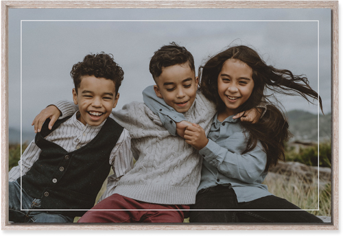 Floating Frame Wall Art, Rustic, Single piece, Mounted, 20x30, White, white