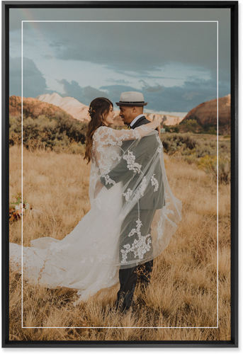 Floating Frame Portrait Wall Art, Black, Single piece, Mounted, 20x30, White