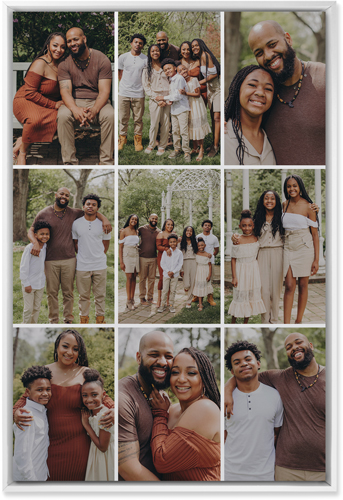 Gallery Grid of Nine Wall Art, White, Single piece, Mounted, 20x30, Multicolor, multi