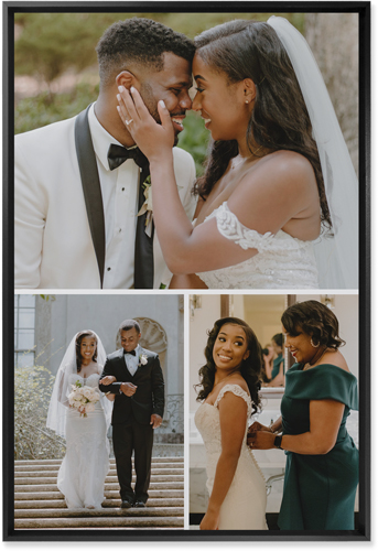 Gallery of Three Portrait Wall Art, Black, Single piece, Mounted, 20x30, Multicolor, multi