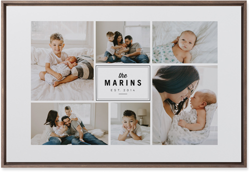 Round We Go Wall Art, Walnut, Single piece, Mounted, 20x30, White, white