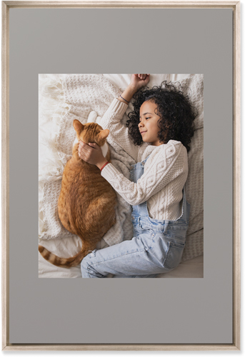 Full Frame One Wall Art, Metallic, Single piece, Mounted, 20x30, Gray