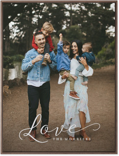 Just Love Portrait Wall Art, Walnut, Single piece, Mounted, 30x40, White