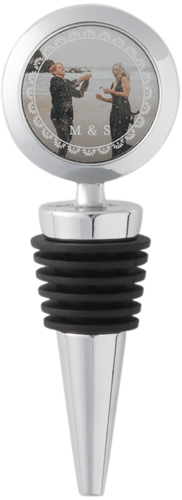 Boho Frame Wine Stopper, White, white