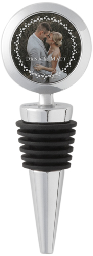 Circle Dots Wine Stopper, White, white