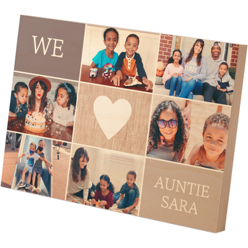 We Love Rustic Heart Wooden Plaque by Shutterfly