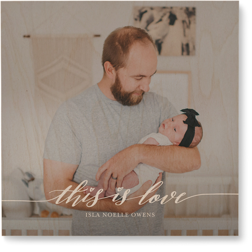 Love Is Wall Art, Single piece, Wood, 12x12, White, white