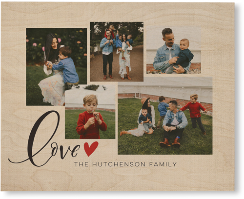 Just Hearts Wall Art, Single piece, Wood, 8x10, Beige, antique white