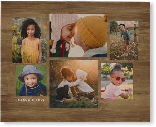 Six Times Wall Art, Single piece, Wood, 8x10, Brown, truffle