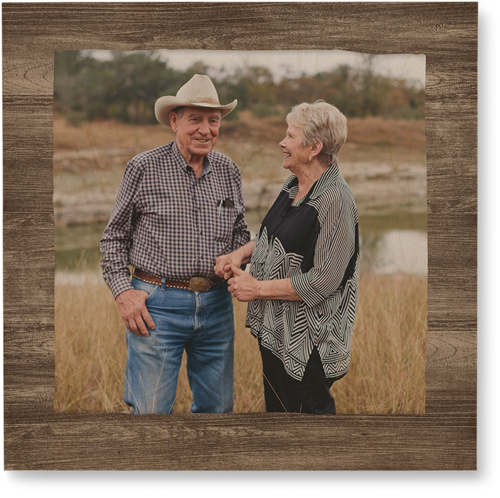 Countryside Portrait Wall Art, Single piece, Wood, 16x16, Brown, wood