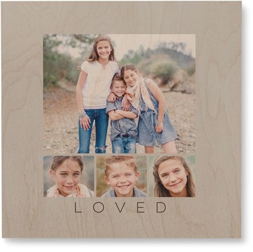 Four Real Wall Art, Single piece, Wood, 16x16, Gray, silver lining