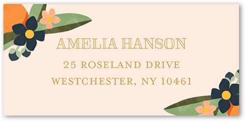 Sweet Nectarine Address Label, Grey, Address Label, Matte