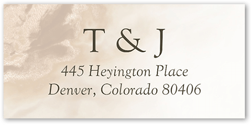 Graceful Whisper Address Label, Beige, Address Label, Matte, Pearl