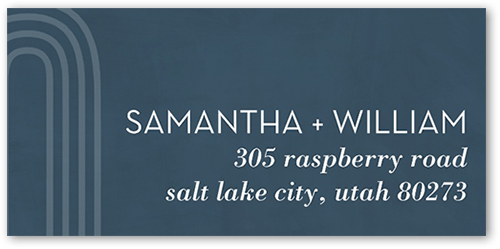 Textured Times Address Label, Blue, Address Label, Matte, Blue Suede