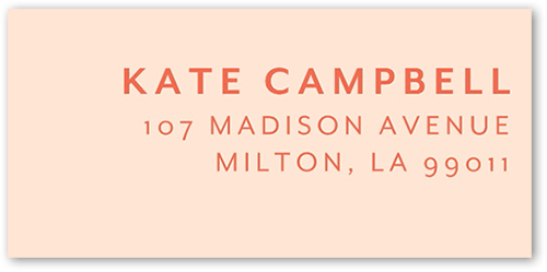 Modern Deco Address Label, Beige, Address Label, Matte, Cashmere Pink