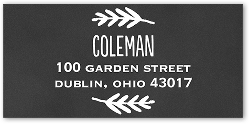 Krafted Rehearsal Address Label, Grey, Address Label, Matte