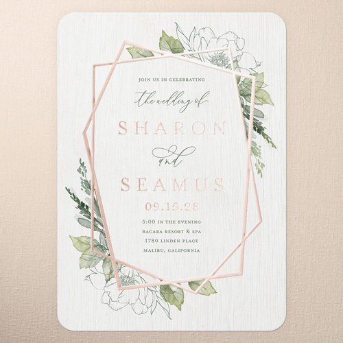 White Wedding Invitation