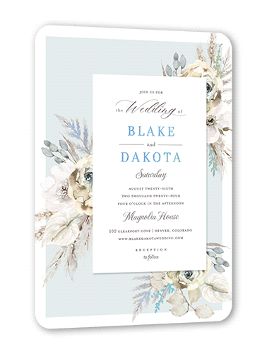 Pastel Hues Wedding Invitation, Grey, Iridescent Foil, 5x7, Matte, Personalized Foil Cardstock, Rounded, White