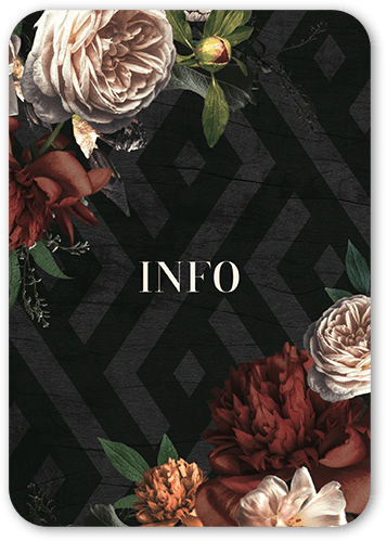 Natural Refinement Wedding Enclosure Card, Black, 100% Recycled Cardstock , Rounded, Rich Black