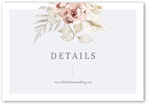 Pastel Hues Wedding Enclosure Card, Grey, Matte, Pearl Shimmer Cardstock, Square, Whisper Gray