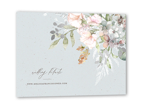 Enchanted Pastels Wedding Enclosure Card, Grey, Silver Foil, Matte, Pearl Shimmer Cardstock, Square