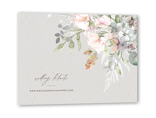 Enchanted Pastels Wedding Enclosure Card, Grey, Silver Foil, Matte, Signature Smooth Cardstock, Square