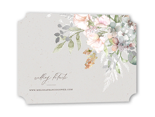 Enchanted Pastels Wedding Enclosure Card, Grey, Silver Foil, Pearl Shimmer Cardstock, Ticket