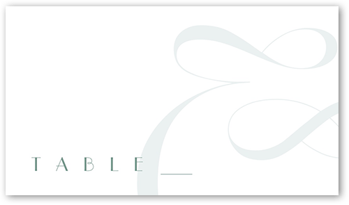 Nouveau Connection Wedding Place Card, Green, Placecard, Matte, Signature Smooth Cardstock, Desert Green