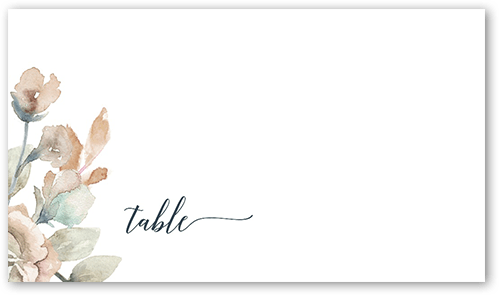 Diamond Blossoms Wedding Place Card, Green, Placecard, Matte, Signature Smooth Cardstock, Aloe