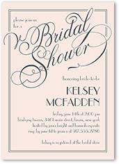 framed elegant wishes bridal shower invitation