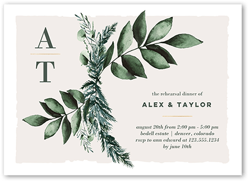 Elegant Wedding Rehearsal Dinner Cards