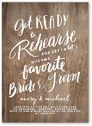 Artistic Rehearsal Dinner Invitation