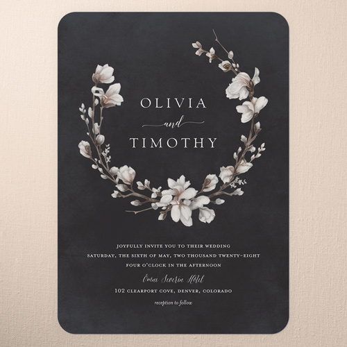 Black And White Wedding Invitation