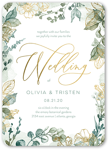 Gold Foil Wedding Invitations