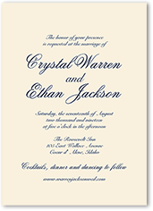 minimal script wedding invitation