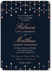radiant sparkles wedding invitation