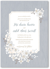 rustic wildflowers wedding invitation